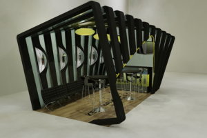 shop fitting, construction business, 3d rendering interior design