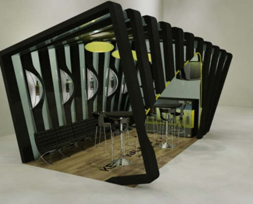shop fitting, construction business, 3d rendering interior design